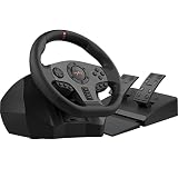 PXN V900 Gaming Lenkrad, PC Lenkrad mit Pedal, 270/900° Lenkbereich, Vibrationen Feedback Lenkräder, Gaming Rennlenkrad Kompatibel mit PC, PS4, PS3, Xbox and Sw