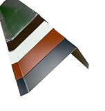2 m Ortblech Ortgangblech Ortgang Flachdach Dachrand Dachrandblech Dach Zuschnitt 30 cm Innenwinkel 90° (siehe Skizze) (Alu braun RAL 8014 0,8 mm)