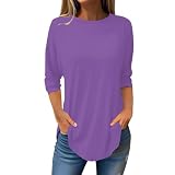 HOOUDO Same Day Angebote Sale T Schert. Fuer Damen Longbluse Damen Elegant Damen T Shirt Elegant Bluse Damen Lang Weiß Crop Top Shirt Damen Carmen Ausschnitt Sale Angebote Bestellung