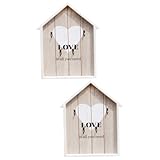 SEWACC 2St Schlüsselhalter aus Holz khimar Hijab einfahrt flurgarderoben schlüsselanhänger Key Board Decor Retro-Schlüsselanhänger Heimdekoration Schlüsselhalter für die Wand Bambus Weiß