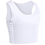 XUJI Brust Binder Transgender FTM Trans Atmungsaktiv Baumwolle mit Gummiband (W, S)