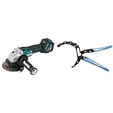 Makita DGA513Z Akku-Winkelschleifer 18 V (ohne Akku, Ohne Ladegerät), (L X B X H) 382 X 140 X 145 Mm & BGS 8902 | Ölfilterzange | selbstjustierend | Ø 60-120