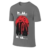De$pe*Che T-Shirt aus Baumwolle mit Logo, Mo$de Herren-T-Shirt, lässig, Rundhalsausschnitt, kurzärmelig, Merch für Männer, Fans, Geschenke, Tops, Deep Heather, S