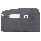 2 Stück wasserdichte Armlehnenbezüge für Sofa, Waschbar Sessel Armlehnenbezüge mit Taschen für Sofas, Liegestuhl, Couch Armlehne Schutz Möbel Sessel Schonbezüge(Gray)