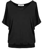 Van Der Rich ® - T-Shirt Kurzarm Oberteile - Damen (Schwarz, XL)
