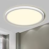LQWELL® Deckenleuchte LED Deckenlampe, IP44 Wasserfest Badlampe Rund Flach 18W 4000K 1980LM Modern Schlicht Lampe Dünn für Wohnzimmer Badezimmer Schlafzimmer Küche Balkon Keller Büro, 220 * 24