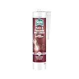 Sista Pattex Putz & Fassade Acryl, wetterfeste Dichtmasse zur Rissabdichtung, Fugenfüller für viele Materialien*, Fugenmasse für Außenfassaden, 1x280ml Kartusche, altweiß