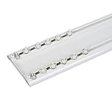 Raumteiler-Gardinenstange, Deckenmontage, Geräuschlose Schiebevorhangschienen Aus Aluminium Für Das Büro Und Zuhause, Verbundenes Doppelschienensystem(220cm2*110cm)