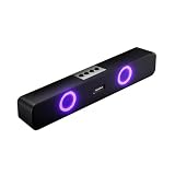 VBESTLIFE Computerlautsprecher für den Desktop, Coole RGB-Beleuchtung, PC-Lautsprecher mit Stereo-Soundeffekt, überlegener Subwoofer, Bluetooth 5.1, für Computer-Desktop-PC-Laptop