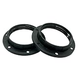 2x E27 Schraubring Kunststoff Ø 56 x 11mm zur Halterung von Lampenschirme an Tisch-, Wand- und Stehleuchten (Schwarz)