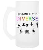 Pinitotee Disability Is Diverse Rainbow Pride Bierkrug Mit Henkel Aus G