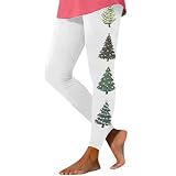 Generisch Leggings für Damen, Halloween Leggings, 3D Druck Bunte Leggings, Damen Drucken Freizeithosen, Leggings für Party, Karneval Weihnachtstag Festliche Hosen Leggins Damen Weihnachtsk