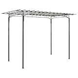 vidaXL Pavillon Stahl 215cm Gartenpavillon Überdachung Pergola Rosenp