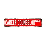 LMMIXEE Metallschild 'Career Counselor', Karriereberater, Straßenschilder, Karriereberater, Liebhaber, Wandkunst, Vintage, rustikales Metallschild, Küche, Wandbehang, Wandschild, Heimdekoration, 45,7