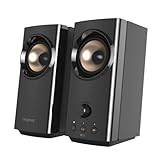 CREATIVE T60 2.0 HiFi-PC-Lautsprecher, USB-C-Audio, Mikrofon, Headset-Anschluss, Bluetooth 5.0, 3,5mm-AUX-In, 60W Spitzenleistung, für PC, Laptop, MAC