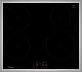 NEFF T46SBE1L0 Induktionskochfeld N50, autarkes Glaskeramik-Kochfeld 60 cm breit, Touch Control, Powerstufe, Quick Start, Re Start, aufliegend, Schw