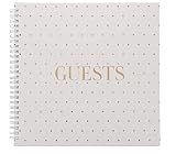 ReWu Gästebuch für Hochzeit, Geburtstag, Konfirmation, Hochzeitsgästebuch, Babyparty, Taufe, Ferienwohnung 100 Seiten, Blanko FCS Papier Ringbindung