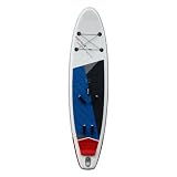 Aufblasbares SUP-Board – 3 m, 129,7 kg Kapazität, V-förmiger Rumpf mit Pumpe, Rucksack und Flossen, EVA-Anti-Rutsch für tragbares S