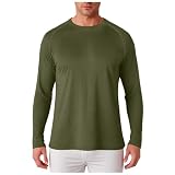 Yusealia Laufshirt Langarm Herren Schnelltrocknend Lässig UV Shirt Sport Tshirt Trainings Atmungsaktiv Sweatshirt Fitness Funktionshemd Unterwäsche Sommer Laufkleidung Männer Ob