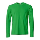 CLIQUE Basic Langarmshirt für Herren, Säuregrün., L