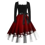 Damen Kleider Elegant Hochzeit Weihnachtskleid Weihnachtskleid Damen Rotes Kleid Sexy Weihnachten Strickkleid Damen Mesh Kleid Damen Kleid Langarm Damen Herbst Petticoat Kleid Weihnachtsk