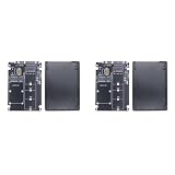 NJTHNTJR 2X M.2 NGFF MSATA SSD zu SATA 3.0 Adapterkarte 2 im 1 Konverterkarte M.2 SSD Adapterkarte Externes FestplattengehäU