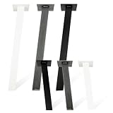 Natural Goods Berlin 4er Set Tischbeine Metall Standard Legs Höhe 72 cm schwarz/Möbelfüße Metall schräg 96° / Tischfüße Metall für Esstisch, Schreibtisch, Couchtisch, Hocker, Sitzbank