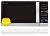 Sharp R642INW Mikrowelle / 2-in-1 Grill-Kompakt-Mikrowellengerät/Tageszeitanzeige/Kindersicherung