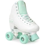Sfr Skates Figur Quad Skates Rollschuhe für Erwachsene, Unisex, Mehrfarbig (Weiß/Grün), 40,5