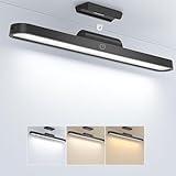 Realky Unterbauleuchte Küche LED, Dimmbar Schrankbeleuchtung Kabellos, LED Lichtleiste mit Aufladbar, USB Batteriebetriebenes Küchenlicht für Spiegel, Schreibtische, Küchen, Schränke und W