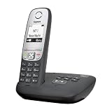 Gigaset A415A, Schnurloses Telefon DECT mit Anrufbeantworter, Freisprechfunktion, Kurzwahltasten, Telefonbuch mit 100 Einträgen, Kontrastreiches Grafik Display und leichter Bedienung, schw