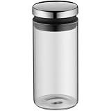 WMF Depot Vorratsdose Glas 1l, Höhe 21,5 cm, Kaffeebohnen Behälter, Kaffeedose, Vorratsglas mit Deckel, Müslidose, Frischhaltedose mit große Einfüllöffnung