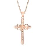 GWSGSFAS Herz Kreuz Anhänger Halskette für Frauen Ästhetische Doppelfarbe Frauen Choker Kreuz Kette Halsketten Schmuck -N273