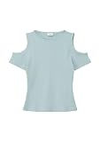 s.Oliver Junior Mädchen 2142436 T-Shirt mit Cut Outs, türkis 6103, 164