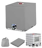 SOBEAU IBC Tank Abdeckung 1000L, IBC Container Zubehör, Wassertank UV-Schutzfolie, Regentonne Abdeckung, Schutzplane Regenwassertank, Geeignet für 1000L IBC-Tank Container Cover,120 x 100 x 116
