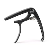 2 Stück Kapodaster,Capodaster Konzertgitarre Capo,Kapodaster für Gitarre Capo Gitarren,Capo Spiel Saiten Capodaster E-Gitarre E-Bass-Modulation Gitarren Zubehör Schw