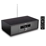 MEDION P64145 Stereoanlage (DAB+, CD, MP3, PLL UKW Radio, USB, Kompaktanlage, Elegantes Design, Weckfunktion, Sleep Einschlafautomatik)