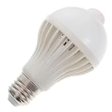 Gatuida Infrarot Sensor LED Lampe 5w E27 Kunststoff Flurlampe mit Bewegungsmelder für Lagerhaus und Gang Energiesparende Intelligente Induktionsbeleuchtung
