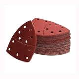 YUSHIHU Schleifdreiecke, Schleifpapier, Schleifpapier, für Bosch PSM 100A PSM 200 AES PSM 18, 70 Stück, Körnung P40/60/80/120/180/240/400/600