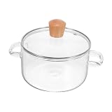 TOPBATHY Instant-Nudelschüssel suppenkocher glasdeckel Vielseitiger Kochtopf durchsichtiger topf Kochtopf mit Griffen voll Kochen Milchtopf pfannenset nudelholz Suppentopf aus G