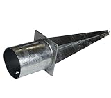 ESTEXO Einschlaghülsen rund, feuerverzinkt, verzinkt, Pfostenträger, Bodenhülse, Länge 60 cm, Ø 120