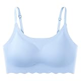 Outlet Shop Mark T Shirt Ultradünner -Seide-BH für Frauen, bequem, Schönheit, Rücken, Yoga, Fitnessstudio, Laufen, Workout-BH mit herausnehmbaren Pads, leicht Dessous (E, XXL)