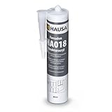 HAUSA Struktur-Acryl Fassaden-Acryl 310ml weiß körniger Acryl-Dichtstoff HA018 zum Verfugen Füllen von Rissen Fugen Löchern im Innen- Außenbereich elastische Fugenmasse mit Körnung Putzacry