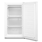 COMFEE' RCU60WH2(E) 60L Gefrierschrank senkrecht, 3 Fächer, Eintür, einstellbare Temperatur, umkehrbare Tür, leise, Freistehend, Weiß