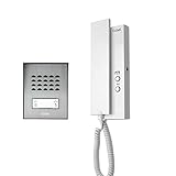 Extel-Sprechanlage mit 2 Drähten — Easy Bus 3, mögliche Entfernung von 100 Metern, permanenter Einsatz im Freien, Polaritätsschutz optional — 710013, ‎Weiß