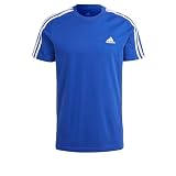 adidas Herren Essentials Single Jersey 3-Stripes Tee, Semi Lucid Blue/White, 3XL Tall 2 inch (Plus Size)