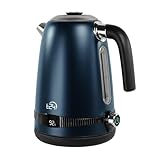 T24 Edelstahl Wasserkocher 1,7 L mit 7 Temperatureinstufen 2200W LCD Display | Kalk-Filter | Wasserkocher mit Temperatureinstellung und Schnellkochfunktion (Space Petrol)