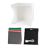 DOITOOL 6 40cm Studio Photo Box fotokoffer Fotolichtbox Fotolichtzelt Fotostudiozelt Fotostudio-Shooting-Zelt tragbares Fotostudio Beleuchtungswürfelzelt Fotografie-Hintergrund Metall Weiß