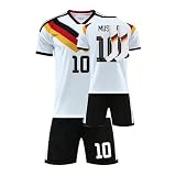 Fussball Trikots Kinder und Erwachsene 2026 WM Deutschland Fußball Trikot, Heim Auswärts Fussball Trikots, Fussballtrikot Jungen Herren Football T-shirt, Short und Socken S