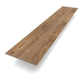 Bodenglück Klebevinyl 'Sankt Peter Ording' Braun | Klebe Vinyl Holzoptik | 1219 x 184 x 2,5 mm | Paketpreis für 3,37m² | sehr fußwarm, minimale Aufbauhöhe, für Fußbodenheizung, 100% w